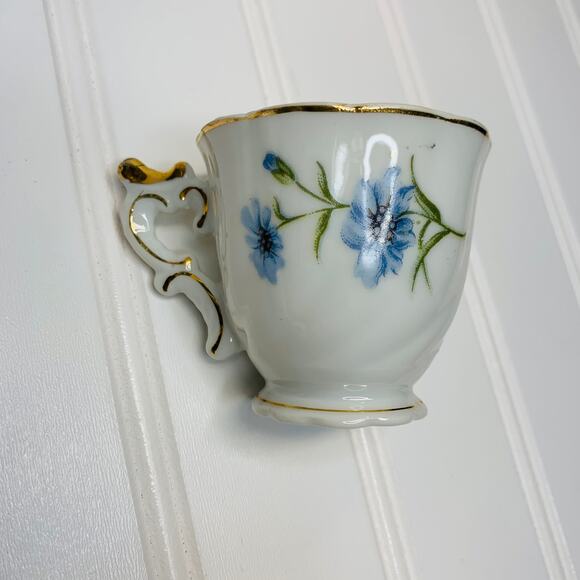 Demitasse Vintage Tea Cup Set Made in Occupied Japan Pink Roses Gold Trimmed - Picture 8 of 10